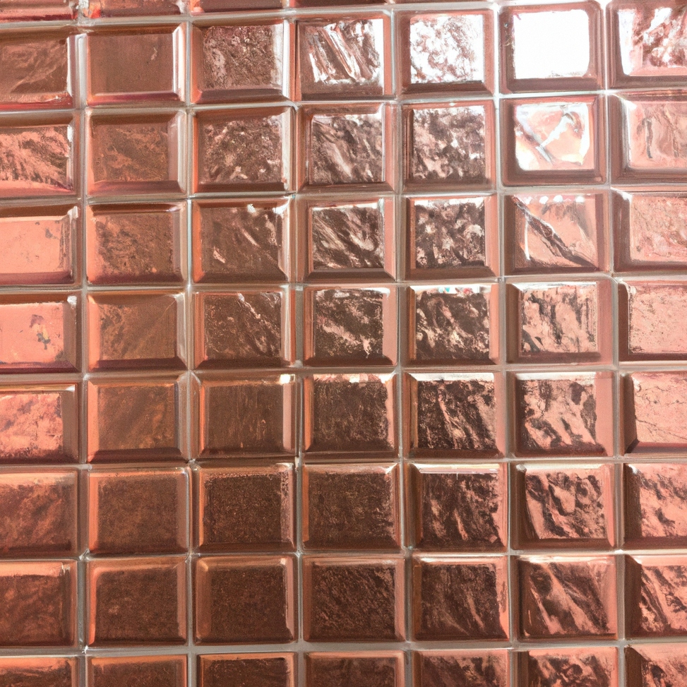 Top 5 Grout Colors For Your Next Remodel   Rose Gold Metallic Grout Tile Pattern 