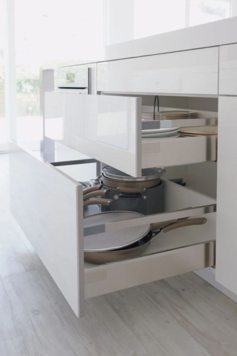 luxury minimalist kitchen design pull out drawers